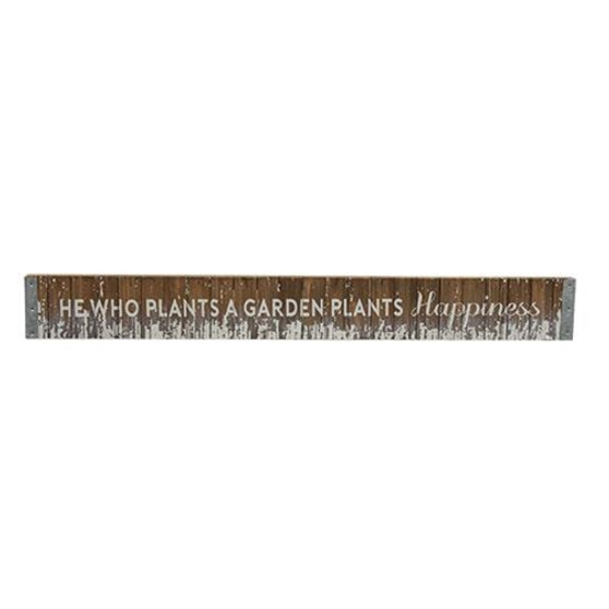 *Plant Happiness Slatted Wood Sign G90270