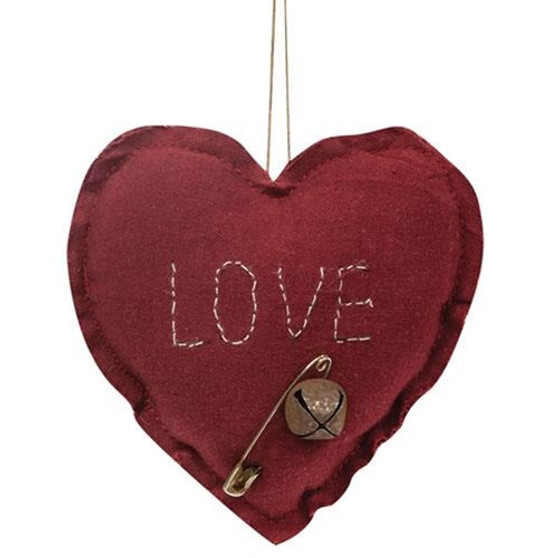 Love Heart Pillow Ornament GCS37900 By CWI Gifts