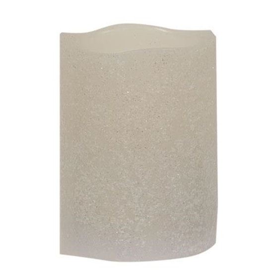 White Frosty Timer Pillar 3" X 4" GLxS09220T