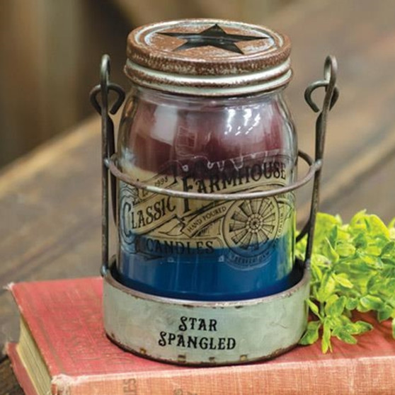 Star Spangled 3 Layer Jar Candle W/Tin Holder 14Oz G05764