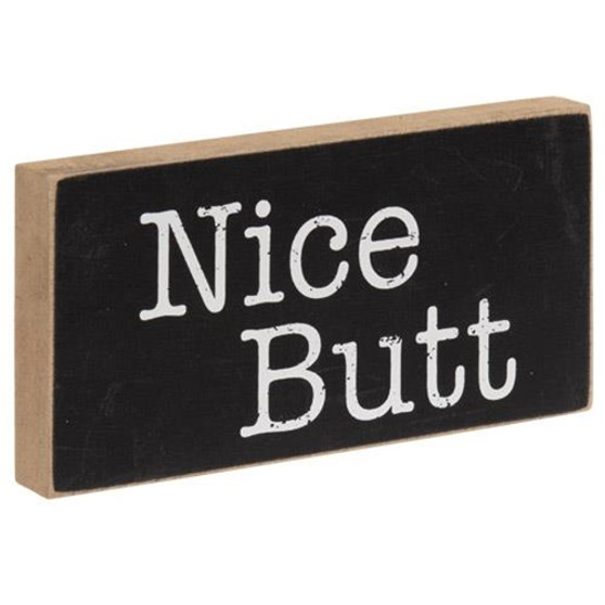 Toilet Wood Block Sign (Pack Of 2) G34964