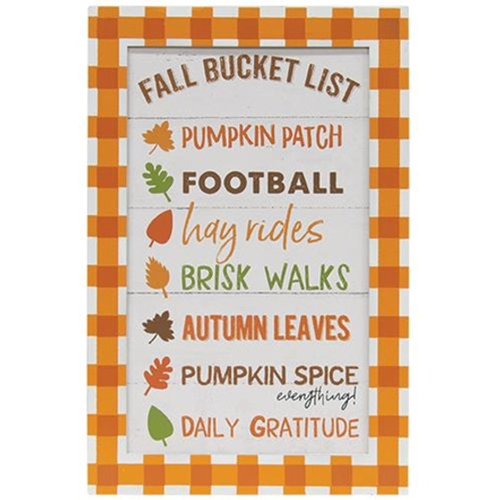 Fall Bucket List Sign G34990