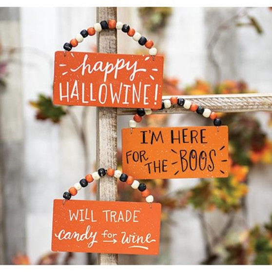 Happy Hallowine Ornament (Pack Of 3) G35091