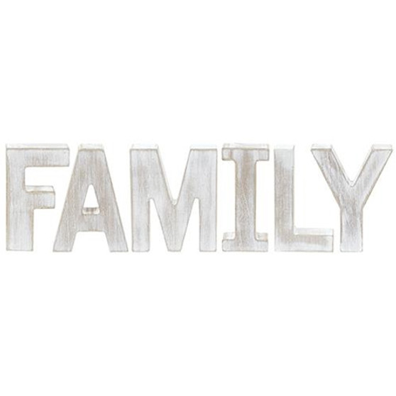 6/Set Family Rustic White Letters G35160