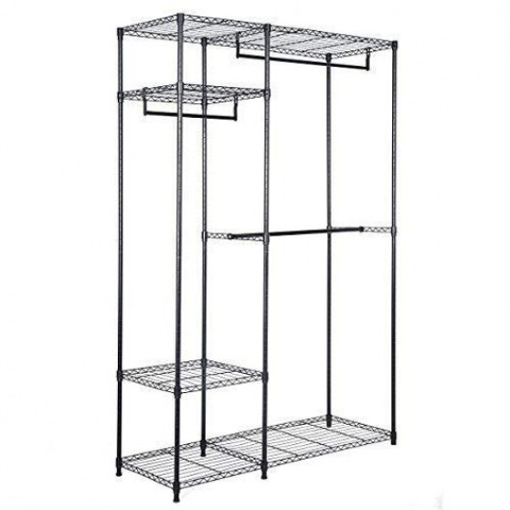 Steel Portable Closet Hanger Storage Rack Organizer (Hw58701)