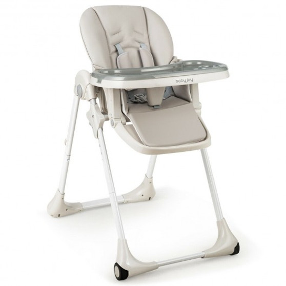 Gray Baby Convertible High Chair With Wheels- (Bb5580Hs)