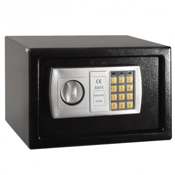Black 12.5" Electronic Keypad Digital Lock Safe Box (Hw55074Bk)