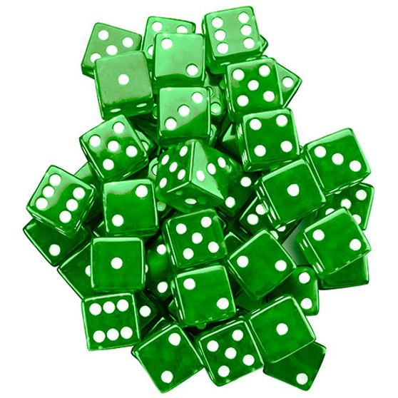 25 Green Dice - 19 Mm GDIC-102*25