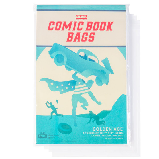 Golden Age Comic Book Bags, 100-Pack MCOM-003