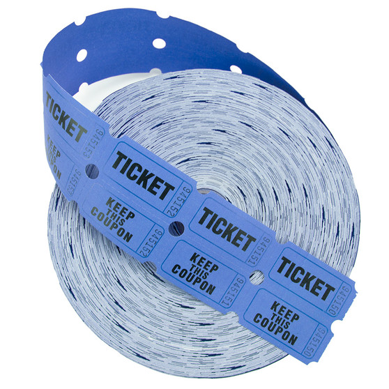 2000 Ct Roll Of Two Part Double Roll Tickets - Blue GCVL-102