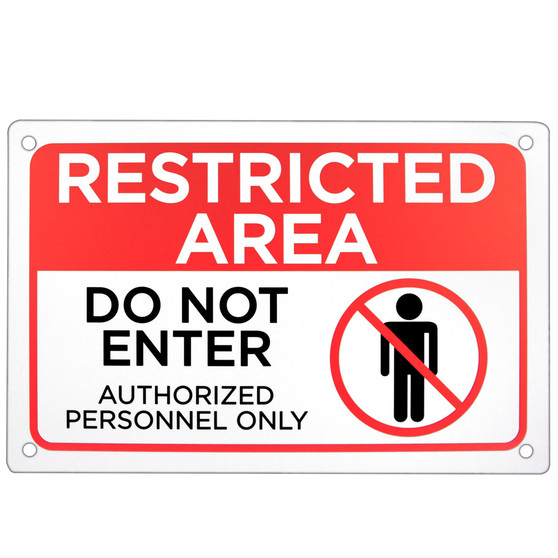 Restricted Area - Do Not Enter Sign 18" X 12" ISGN-007