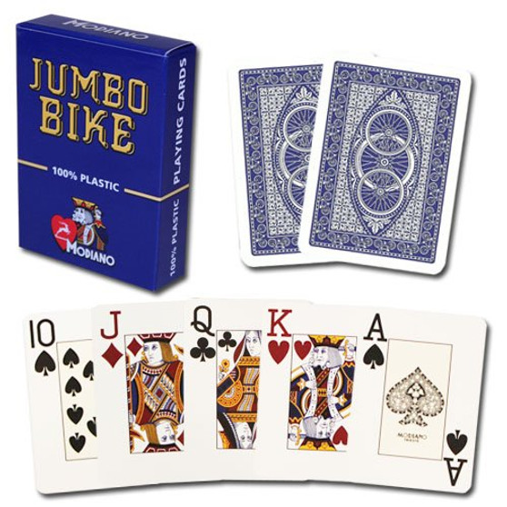 Modiano Bike Trophy Jumbo Playing Cards - Blue GMOD-811