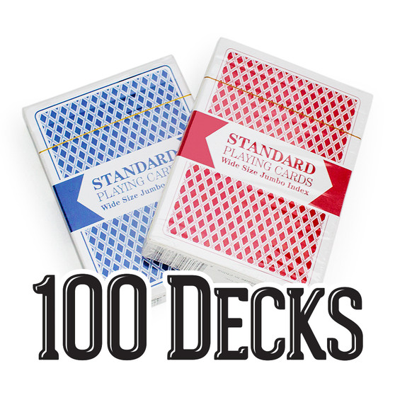100 Decks Brybelly Playing Cards (Wide Size, Jumbo Index) GCAR-003*50.004*50