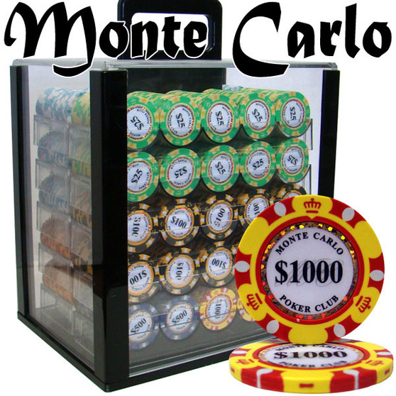 Custom - 1000 Ct Monte Carlo Chip Set Acrylic Case CSMC-1000ACC