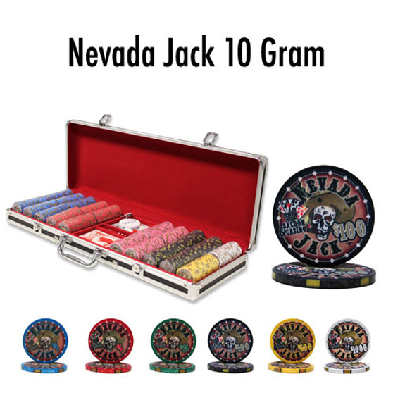 500 Ct - Pre-Packaged - Nevada Jack 10 G - Black Aluminum CSNJ-500B