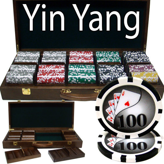 500 Ct - Pre-Packaged - Yin Yang 13.5 G - Walnut Case CSYY-500W