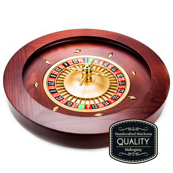 18" Casino Grade Deluxe Wooden Roulette Wheel GROU-002