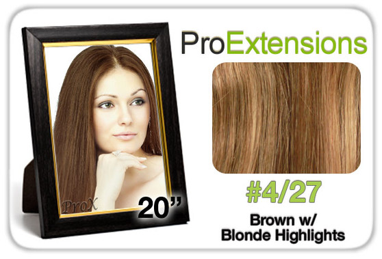 Pro Lace 20", #4/27 Brown W/Blonde Highlights PRLC-20-427