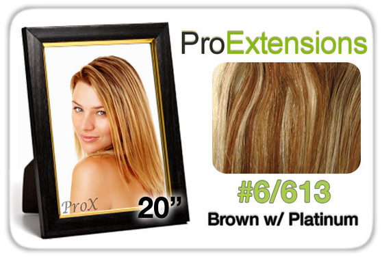 Pro Lace 20", #6/613 Chestnut Brown W/Platinum Highlights PRLC-20-6613