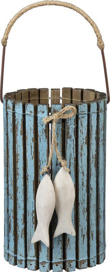 103288 Bucket - Blue With Fish - Set Of 2 (Pack Of 2)