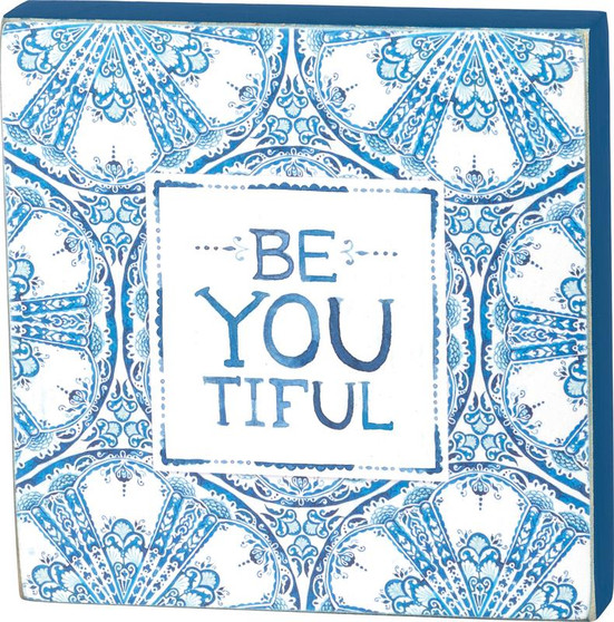37911 Block Sign - Be You Tiful - Set Of 4 (Pack Of 2)
