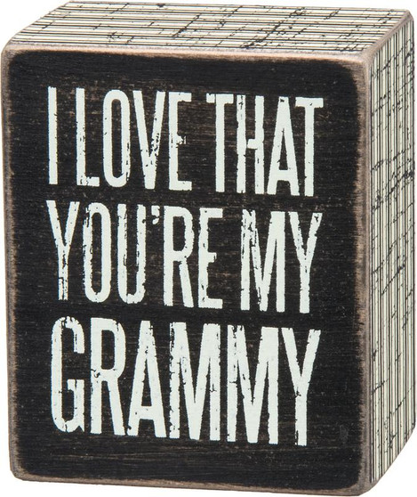 27215 Box Sign - You'Re My Grammy - Set Of 2 (Pack Of 4)