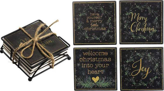 103736 Coaster Set - Welcome - Set Of 4