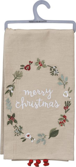 100863 Dish Towel - Merry Christmas - Set Of 3 (Pack Of 2)
