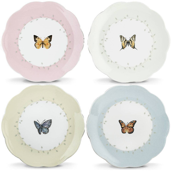 Butterfly Meadow 4-Piece Dessert Plate Set (6444731)