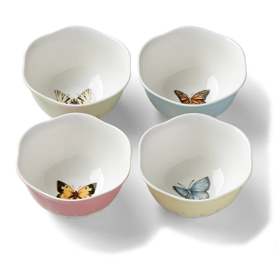 Butterfly Meadow 4-Piece Dessert Bowl Set (791720)