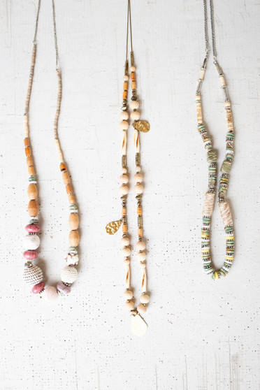 Three Set Necklaces With Beads