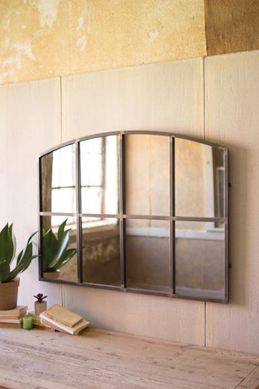 Arched Metal Wall Mirror
