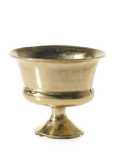 Metal Floral Urn In Antique Gold