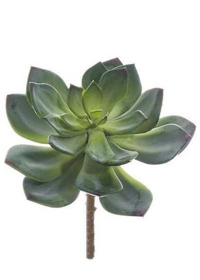 Fake Succulent Pick In Green - 7" Wide