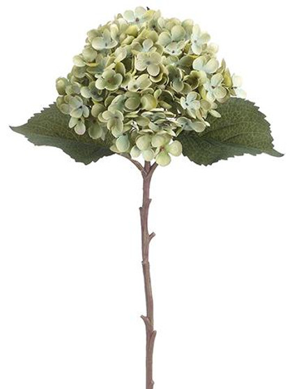 Artificial Hydrangea Flower In Antique Green
