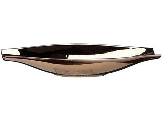 2.95"H X 6.5"W X 18"L Ceramic Plate Two Tone Brown ZCR831-BR/TT