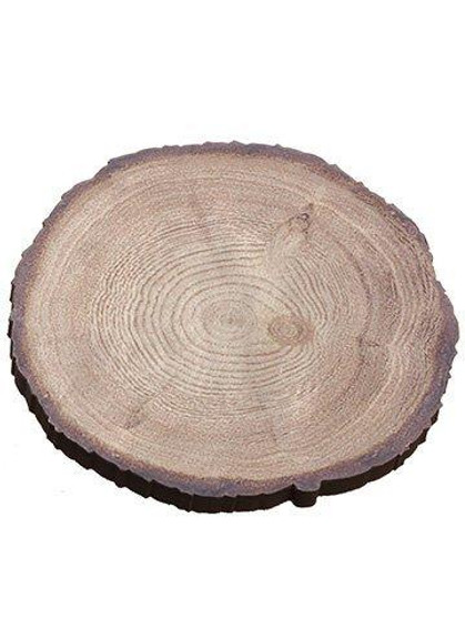 7.8" Faux Wood Pattern Coaster Brown 12 Pieces XA1960-BR
