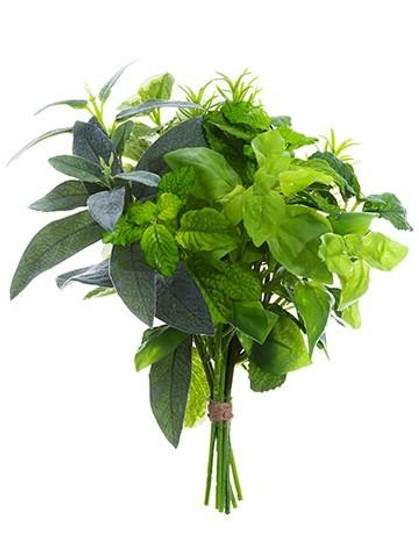 10" Herb Garden Bouquet Green Gray 6 Pieces PBQ119-GR/GY