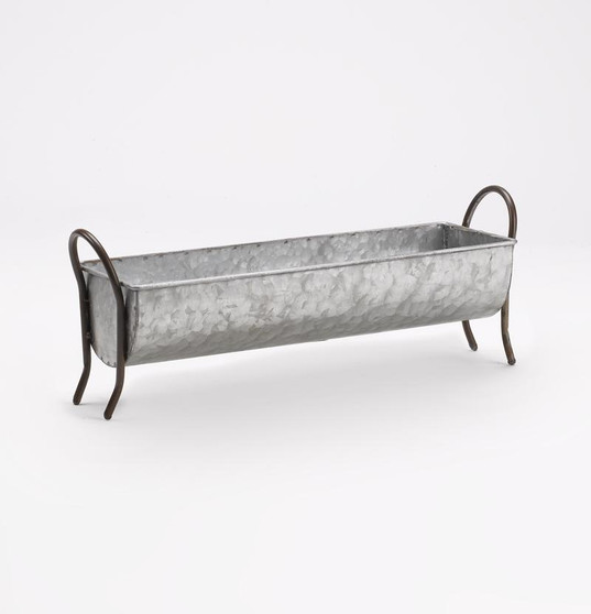 Long Tin Planter With Legs And Handles - Small (CT2505)