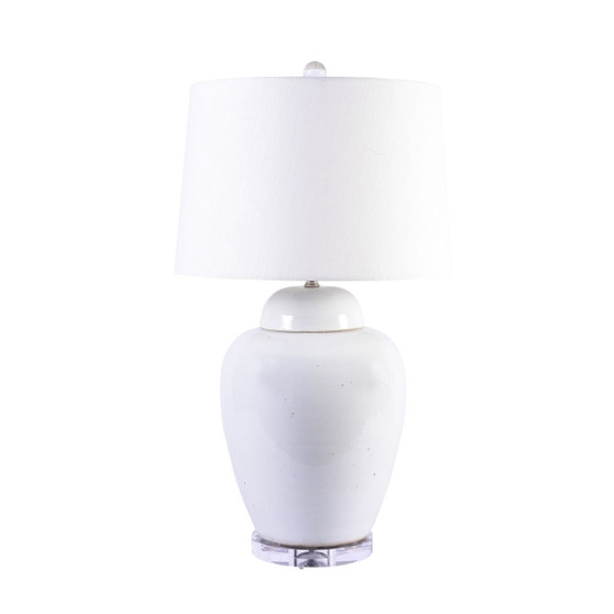 Busan White Lidded Jar Tall Lamp (L1440T)