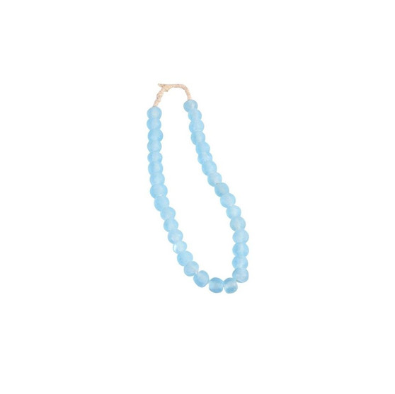 Vintage Sea Glass Beads 0.75 Dia - Aqua Blue (2506S-AB)