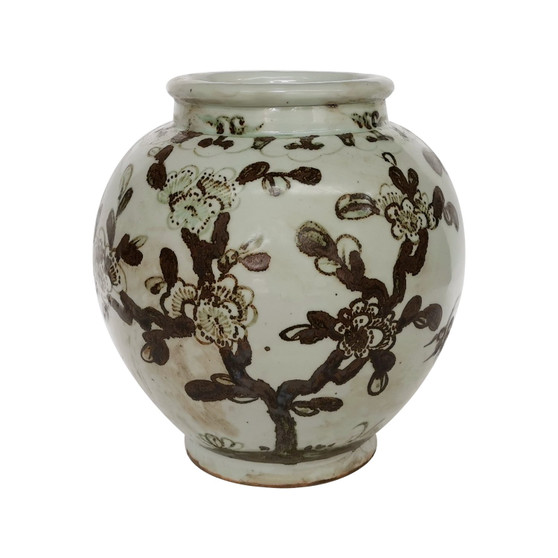 Rusty Brown Small Jar Plum Blossom (1700D)