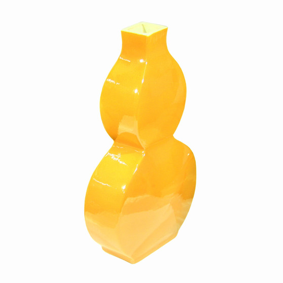 Flat Gourd Vase - Yellow (1252-Y)