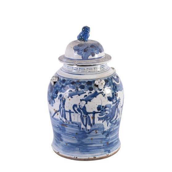 Vintage Temple Jar Enchanted Children Motif - Small (1218D-S)