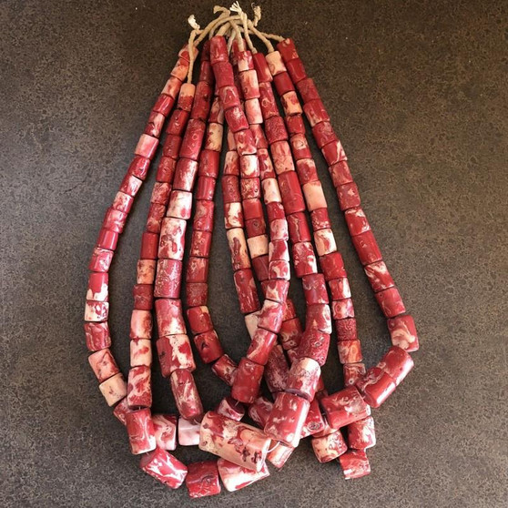 Nigeria Red Coral Beads Per String (2505)