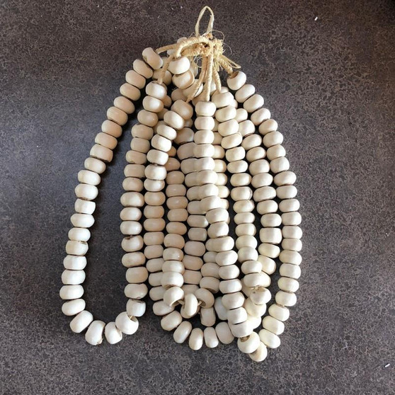 Kenya Cow Bone Drum Beads Per String (2503)