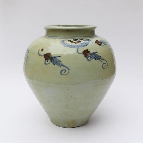 Blue & White Silla Longevity Wide Mouth Porcelain Jar (1389-BW)