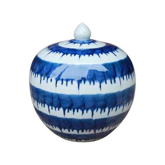 Blue And White Drip Melon Porcelain Jar (1349)