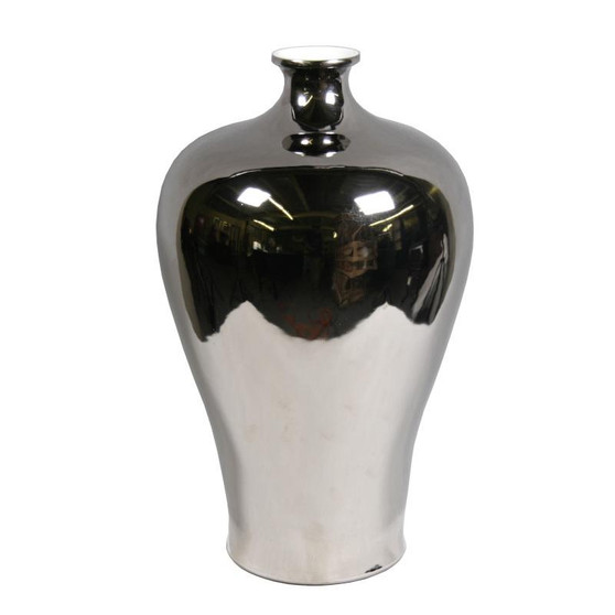 Metallic Silver Prunus Vase (1752)