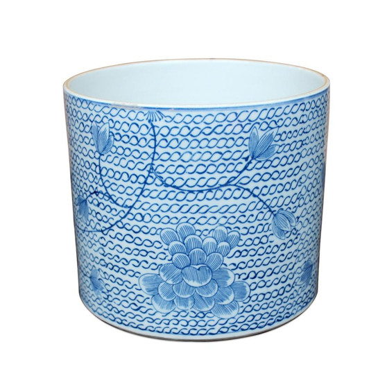 Blue & White Chain Orchid Pot (1173)